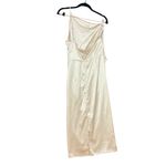 Petal and Pup  NWOT‎ Luella Satin Pearl White One Shoulder Dress 10 M Photo 5