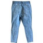 Good American Good Waist Crop Raw Edge Blue352 Size 15/33 Photo 4