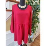 Style and Co Babydoll Sweater Berry Punch Size 1X Red Photo 9