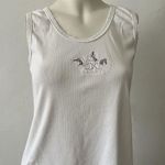 Vintage Emi Sportswear Cotton White Sedona Arizona Embroidered Caterpillar Tank Size L Photo 0