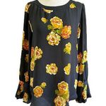 Loft  Gray Multicolor Floral Blouse Women Top Size XS | 57-26 Photo 0