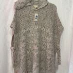 cupio Hooded Tan Poncho Sleeveless New Small/Medium Soft Photo 4