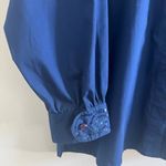 Bob Mackie Wearable Art Top Women L Blue Sequin Western ButtonUp Cowboy Rodeo Photo 2