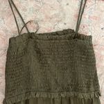 ZARA Green Pleated Dress Photo 4
