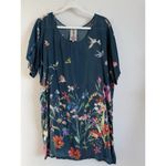 Johnny Was  Summy Short Sleeve Tunic Top Women’s‎ Large Floral Birds Butterflies Photo 6