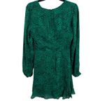 Parker Dress Size 4 Green Jaguar Silk Blend New Photo 5