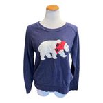 Tommy Hilfiger Womens Polar Bear Lounge Navy Blue Sweatshirt Sweater - Sz L Photo 2