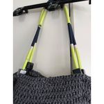 J‎ Crew Woven Tote Bag Gray Raffia Nautical Rope Handles Tassel Accents Photo 1