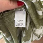 Sonoma Femme Puff Linen Blend Midi Dress Green Floral Button Down Women’s large Photo 5