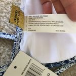 96degrees Blue White Tassel Tie Back Triangle Top Size L Photo 4