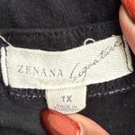 Zenana Outfitters Signature Women Black Relaxed Fit Roll Tab Sleeve Pocket Shirt Sz 1X Photo 3