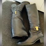 MICHAEL Michael Kors Hamilton Black Leather Riding Boot Size 6 Photo 5