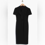 Maggy London NEW!  Tie Neck Puff Sleeve Scuba Crepe Dress Photo 7