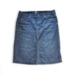 7 For All Mankind 2000's vintage "A" Pocket mid thigh denim jean skirt sz. 29" Photo 2