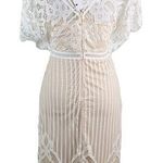 Boohoo Occasion Dress 6 White All Over Lace Bodycon Midi New Photo 1