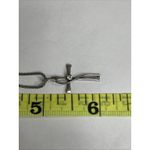 925 Sterling Silver Wrapped Design Small Cross Pendant Sterling 16” Chain Photo 4