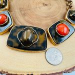 Chico's Chico’s Vintage Statement Necklace with Faux Tortoiseshell & Cabochon Accents Photo 3