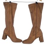 Nordstrom Rack Women's Tan Suede Block Heel Knee High Boots Size 10M Photo 9