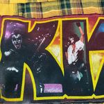 Plaid Crop Top KISS Patch Band Plaid Women Button Photo 5