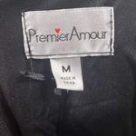 Premier Amour Pants Women’s Medium Pleated Sheer Lined Black Wide Leg Dressy NEW Photo 2