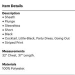 French Connection  Black Gold Beaded Cocktail Dress Photo 4