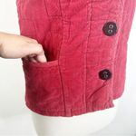 Habitat  Size Small Red Quilted Sleeveless Button Front Jacket Vest Photo 6