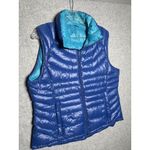 Bernardo  Large Womens Vest Goose Down Puffer Blue Sleeveless Zip Packable Photo 7