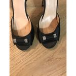 Camille La Vie Black satin rhinestone stiletto Photo 2