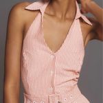 Anthropologie  Maeve Halter Belted Romper, Size XL Photo 2