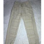Free People Beige Striped Pants With Drawstring Size S Photo 1