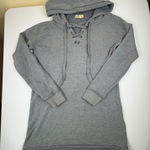 Hollister  Oversized Lace Up Longline Hoodie Tunic Sweatshirt Women's XS Photo 0