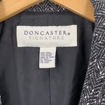 Doncaster Black & White Tweed Fringe Wool Blend Blazer Size 6 Career Jacket Photo 2