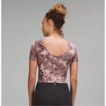 Lululemon NWT Align Cropped Tie Dye Tee Size 2 Photo 1