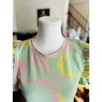 ZARA  Women's Tanks ruffle sleeves  Size Medium Camo Green Cropped‎ Photo 2