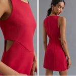 Mare Mare x Anthropologie Red Cutout Shift Dress Size Large Sleeveless Mini Photo 5