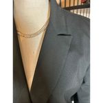 EXPRESS one button blazer size 6 black with gray little stripes office attire Photo 2