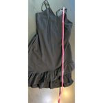 LULUs Black Mini Strappy Classic Ruffle Dress Size Large Stretch LBD Semi Formal Photo 10