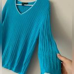 Ralph Lauren Blue Cable Knit V Photo 2
