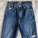 Mother Denim High Waisted Rider Ankle Fray in Wicked Wildflower Size 25 Blue Photo 4