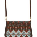 Rock & Roll Denim Aztec Crossbody Bag With Fringe NWT Brown Photo 0