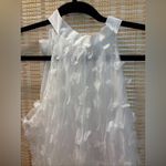 SheIn White Halter Dress with white butterfly Details Photo 2