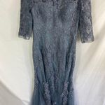 La Femme 29226 Embroidered Tulle Sheath Gown Size 6 Photo 4