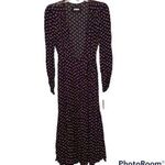 Reformation Wrap Dress Black and Ditzy Floral Print size XS Photo 1