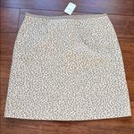 J. McLaughlin  NWT Bonnie metal zip a-line Leopard Print Tan Skirt, 10 Photo 1