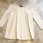 The Limited 🆕  faux leather 3/4 sleeve scoop neck pullover swea… Photo 0