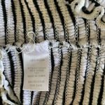 Large Striped Ribbed Lettuce Hem Off Shoulder Cropped Top Y2K Aesthetic Size M Photo 6