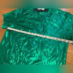 Boutique NWOT Metallic shiny short sleeve top size M Photo 11