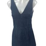 Topshop  Moto Blue Chambray Sleeveless Mini A-Line Denim Jeans Tank Dress Size 2 Photo 0