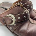 b.ø.c Brown Leather‎ Clogs Slides Studded Buckle Comfort Shoes Women’s 8 BC6650 Photo 12