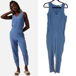 Athleta  Brooklyn Jumpsuit Sleeveless Stretch Cottage Blue‎ Size 2 Photo 1
